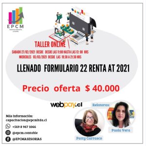 102EB FORMULARIO 22 RENTA AT 2021