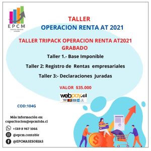 104G Taller Tripack Operación renta