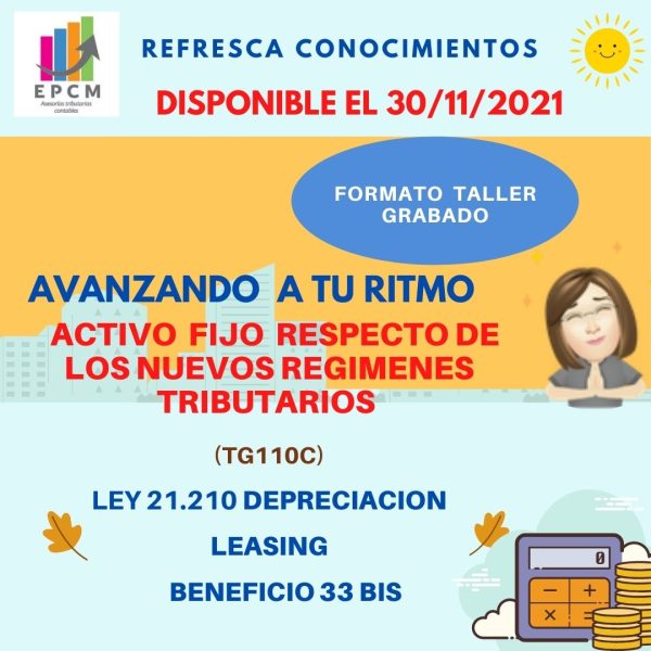 TG110C ACTIVO FIJO RESPECTO DE LOS NUEVOS REGIMENES TRIBUTARIOS